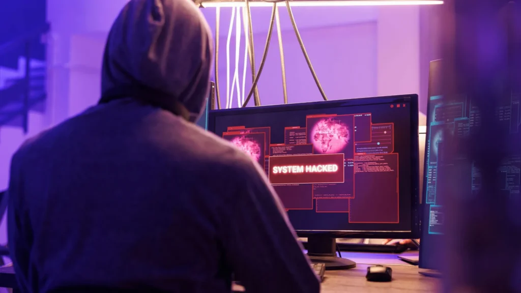 A Hacker is Hacking Image